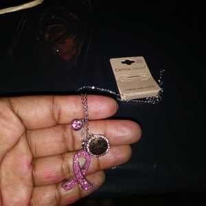 Breast cancer awareness necklace